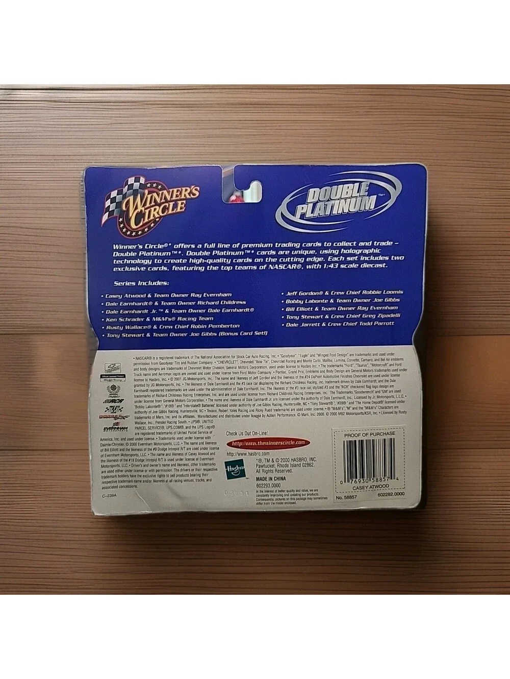 Winner's Circle Double Platinum Ray Evernham #19 1/43 Monte Carlo Car
